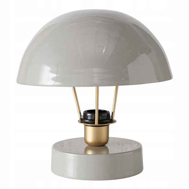 Stolní Lampa kovová, šedé stínidlo Ø 25 cm Retro