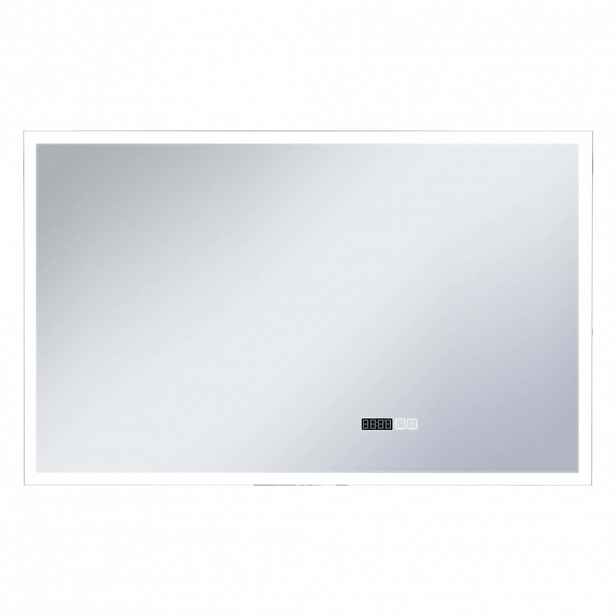 vidaXL Koupelnové LED zrcadlo dotykový senzor zobrazení času 100x60 cm