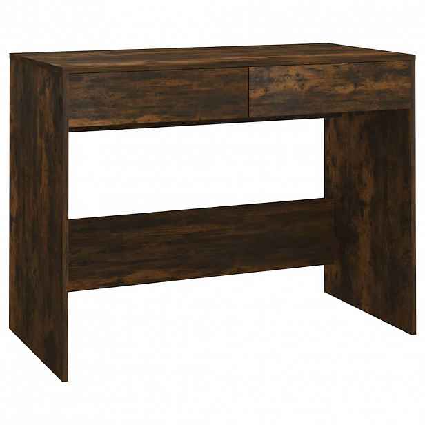 vidaXL Psací stůl kouřový dub 101 x 50 x 76,5 cm dřevotříska