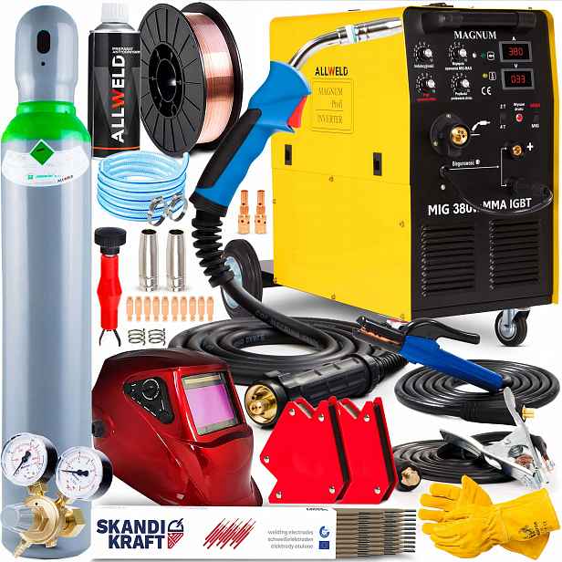 Invertorová Svářečka Invertorová Magnum Mig 380W Mma Igbt 400V 370A Alu 4X4