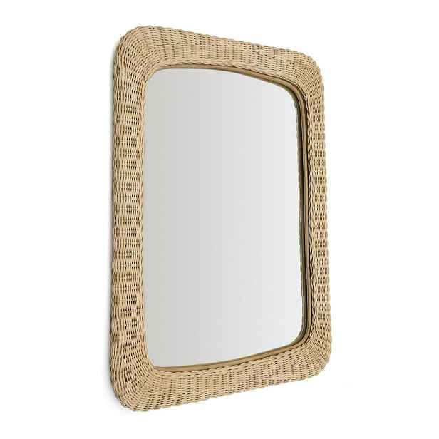 Nástěnné zrcadlo s ratanovým rámem 58x79 cm Zilna – Kave Home