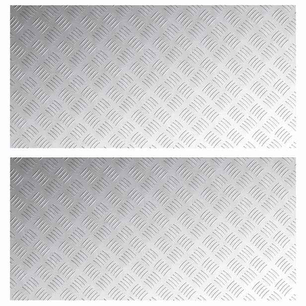 vidaXL Schodové nášlapy 2 ks 100 x 50 cm Stříbrná Hliník Obdélníkový