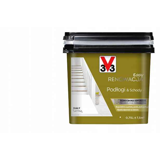 3V3 Easy Renovace Pvc Kafli Dlaždice Schody Garáž Boazeria White 750ML