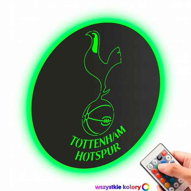Dřevěný 3D obraz Football Tottenham Hotspur Nástěnná Noční Lampa Led