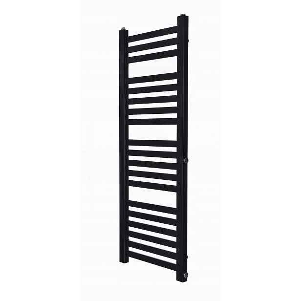 Koupelnový radiátor žebříkový Vinolli Nero 433 W Černý 120x40, rozteč 40 cm