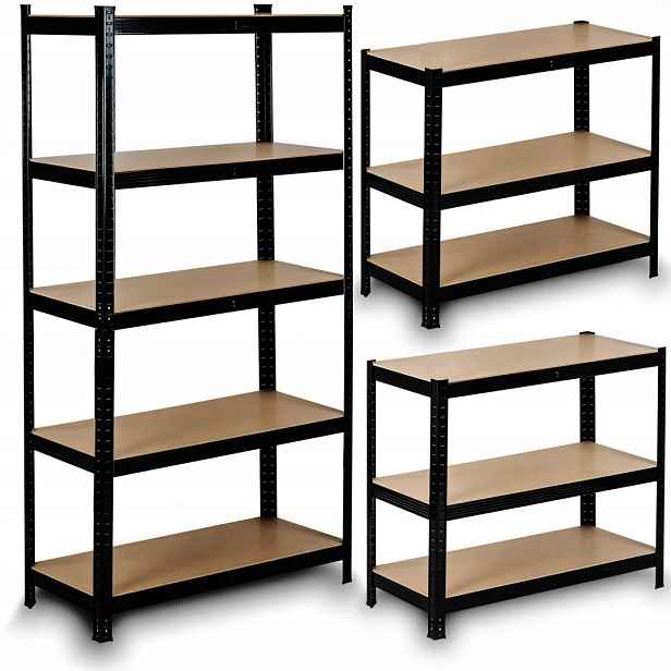 Kovový skladový regál Humberg 87 x 27 x 31 cm, max 150 kg na polici