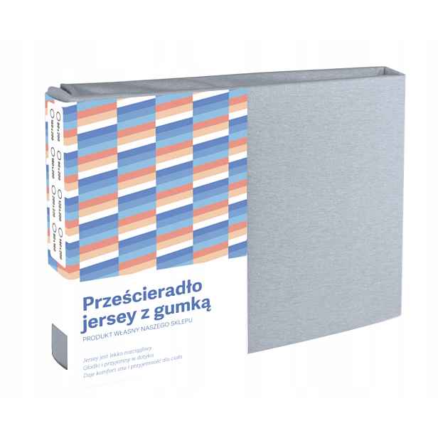 Prostěradlo Jersey S Gumičkou 180X200, Šedá Bavlna, Světlý Popel, Husté