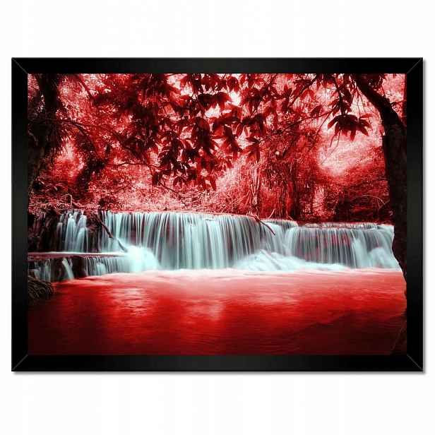 Plakáty v rámu 40x30 Červený vodopád Kaskáda