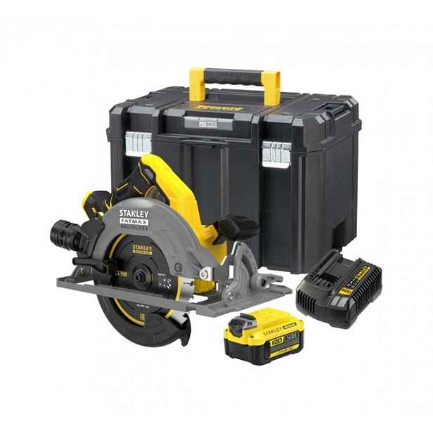 Stanley - 18V AKU okružní pila 190 mm, 1x aku 4,0 Ah Li-Ion, nabíječka SFMCS551M1T-QW