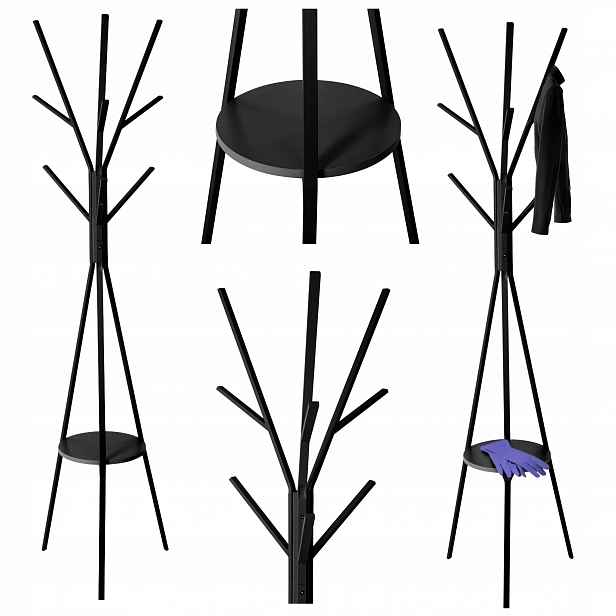 Stojan Tree Věšák černý matný Na Bundy 9 Ramen
