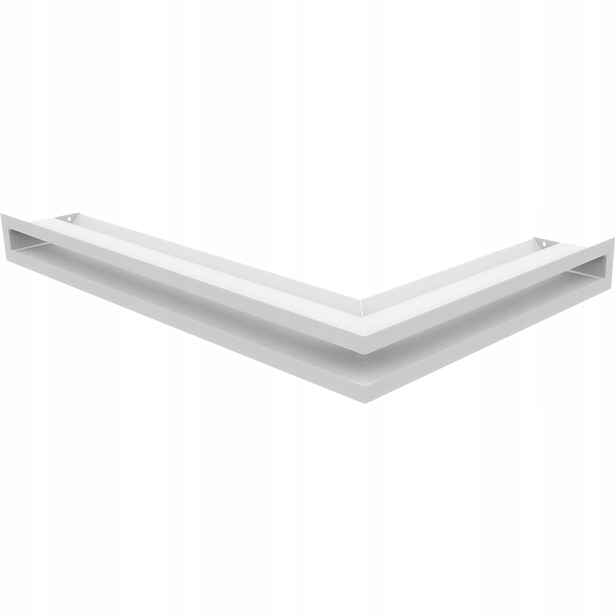 Ventilační mřížka do krbu Luft rohová levá 60x40x6 bílá Slim
