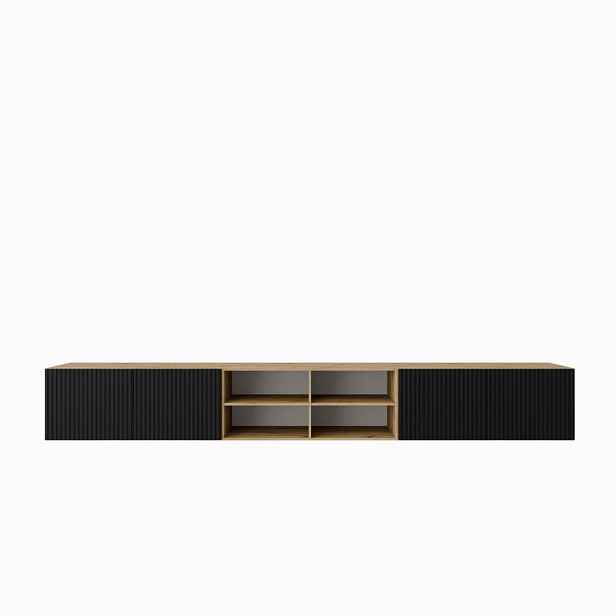 MASSENO ZÁVĚSNÝ TV STOLEK VAREN, 300/41/40 cm, dub Artisan