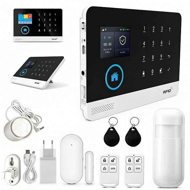 Bezdrátový alarm Gsm WiFi s aplikací Tuya, sada