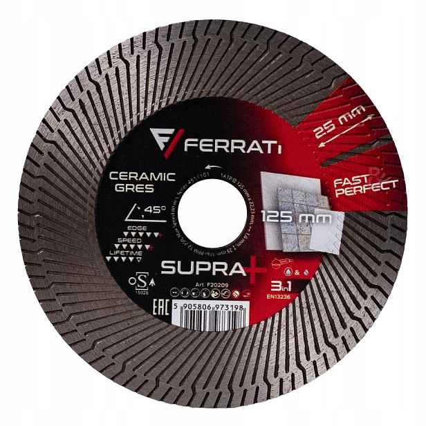 Diamantový řezací/brousící kotouč Ferrati Supra Plus 125 mm