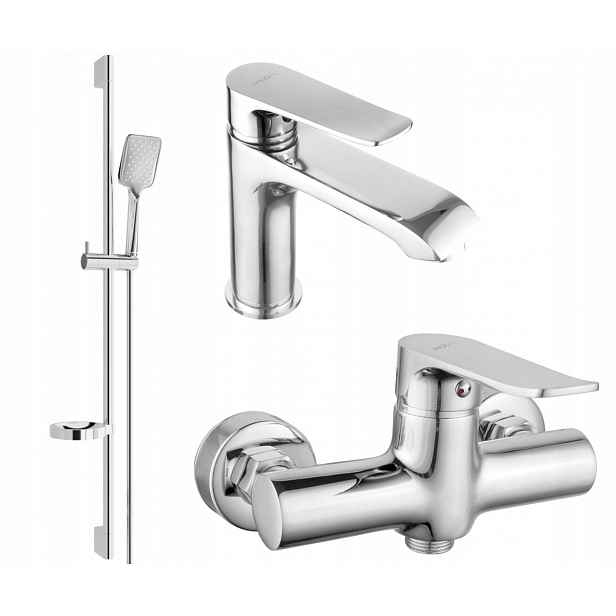 Mexen Pecos DS62 Sprchová Souprava Chrom, Posuvný Držák 900mm