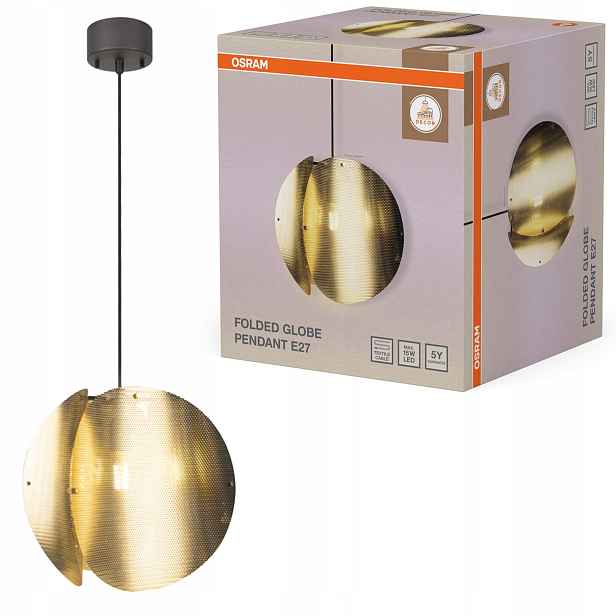 Závěsná stropní lampa Zwis E27 Zlatý dekor Osram