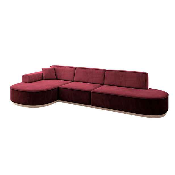 ALTDECOR ROHOVÁ SEDAČKA s otomanem, levá MARI-L2-v1 328x171x83 Bordó Velur