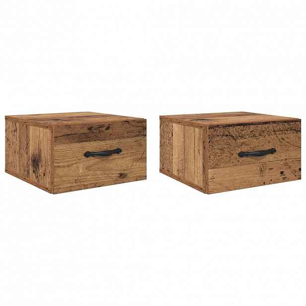 vidaXL Noční skříňka 2 ks Staré dřevo 35 x 35 x 20 cm Kompozitní dřevo