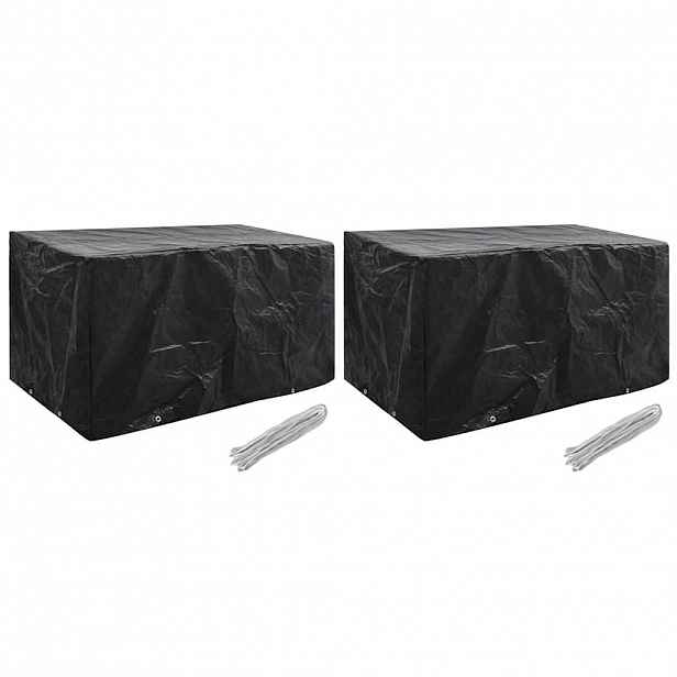 vidaXL Plachty na zahradní nábytek 2 ks 8 oček 180 x 70 x 90 cm