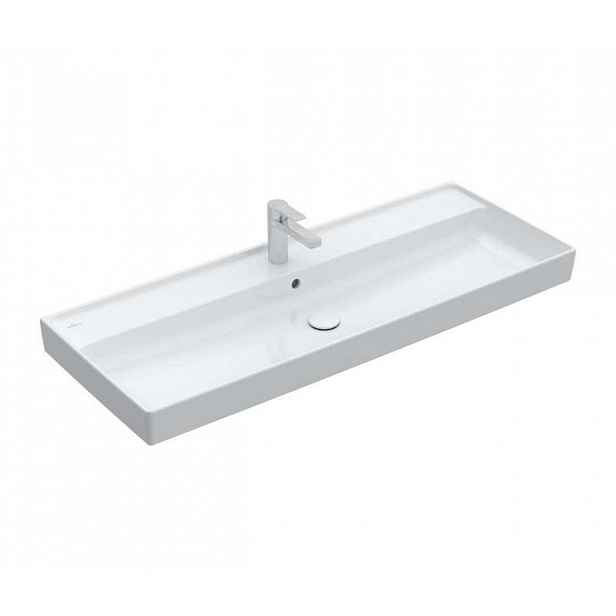 Villeroy & Boch Collaro - Umyvadlo nábytkové 120x47 cm, s přepadem, otvor pro baterii, CeramicPlus, alpská bílá 4A33C5R1