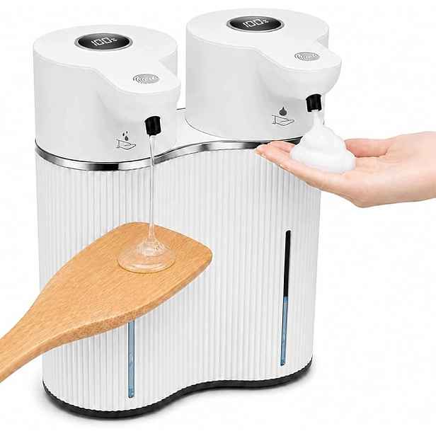 Bezdotykový dvojitý Dávkovač tekutého mýdla 2x 400 ml Automatický dávkovač mýdla
