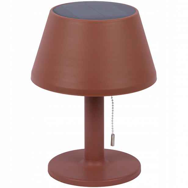 Solární Led stolní lampa červená, moderní na terasu pro čtení Esfera