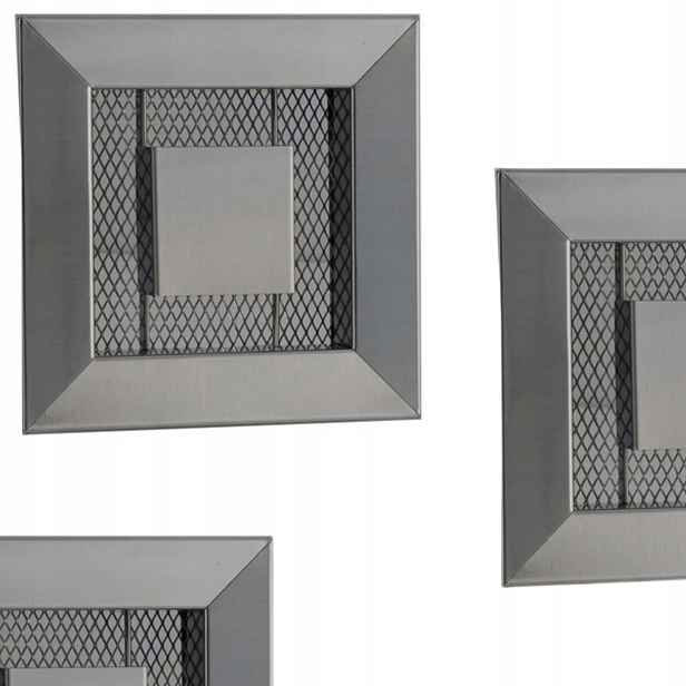 Ventilační mřížka kovová ozdobná nerez 10x10