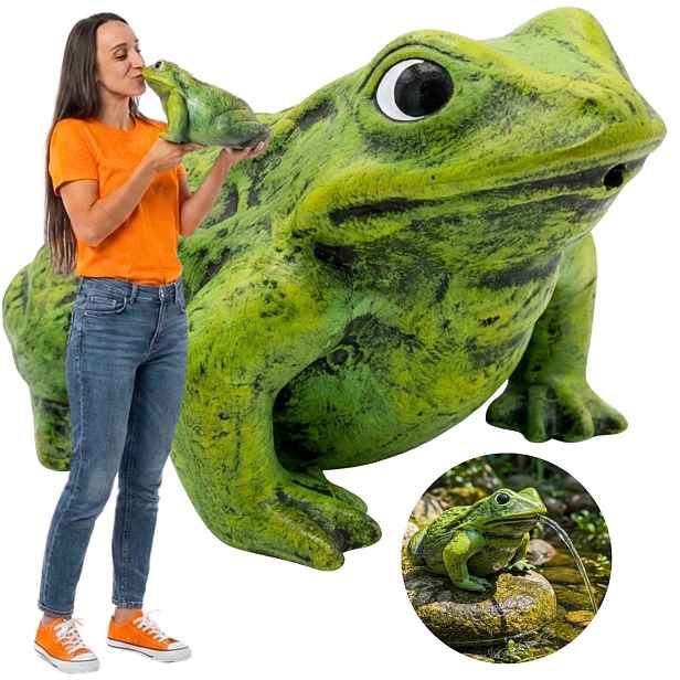 Žába Keramická zahradní figurka Dekorace do zahrady pro fontánu