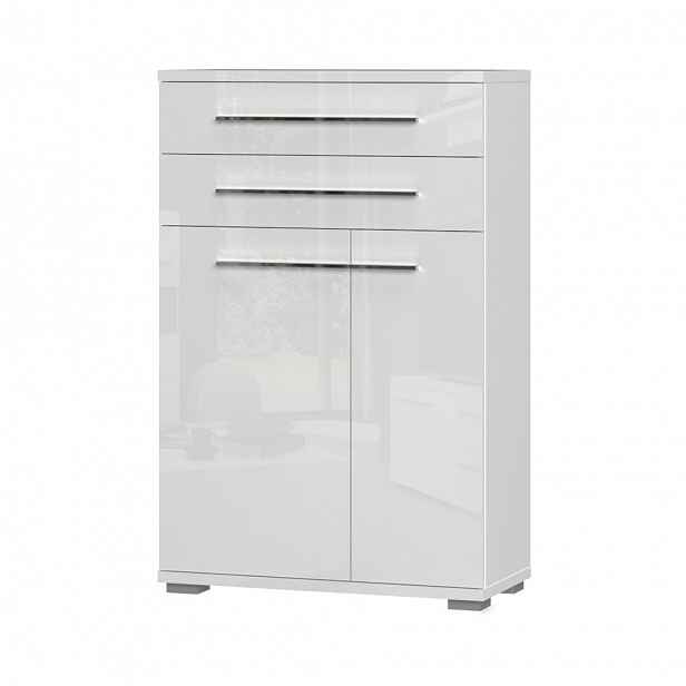 Botníková komoda PIANO CPL22 - bílá lesk