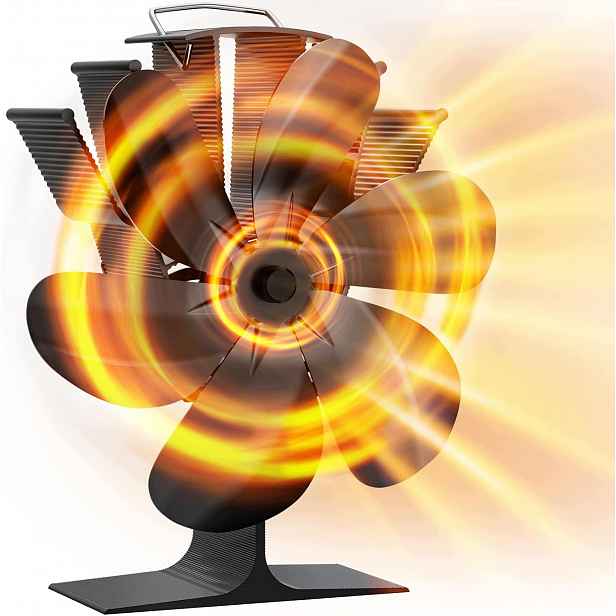 Krbový Ventilátor 6 Lopatek Na Kamna Dřevo Tichý A Napájený Teplem