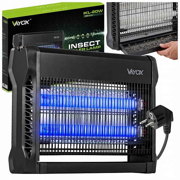 Lampa Na Hmyz Proti Komárům, Mouchám, Molům Velká Uv Elektrická Past Vayox