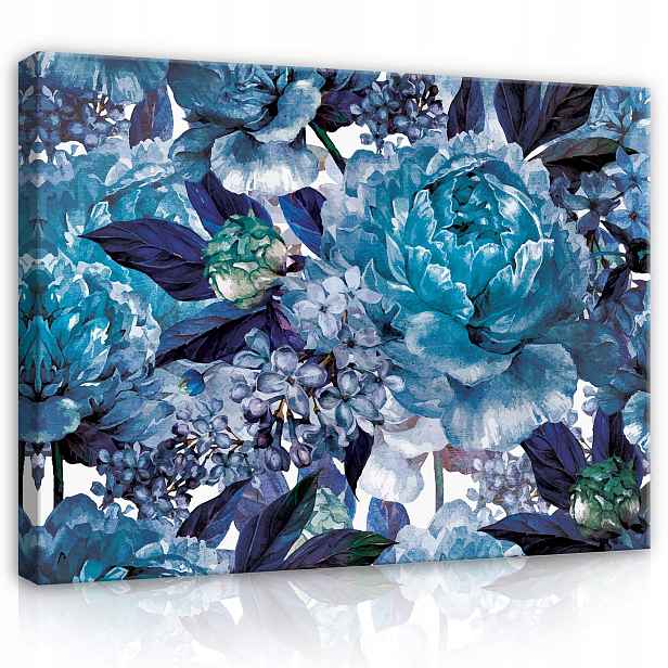 Obraz 100x75 Pivoňky modrá květinová kompozice elegance luxus klid