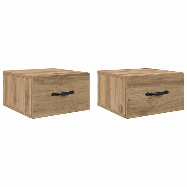 vidaXL Noční skříňka 2 ks dub artisan 35 x 35 x 20 cm Kompozitní dřevo