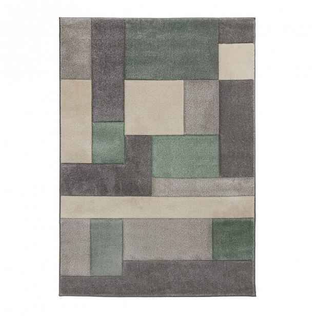 Zeleno-šedý koberec Flair Rugs Cosmos, 200 x 290 cm