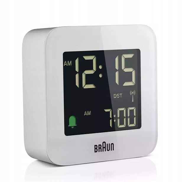 Budík Braun BC08 alarm podsvícení LCD Dcf