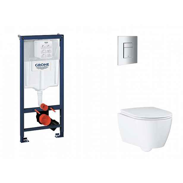 Grohe Rapid SL - Set předstěnové instalace, klozetu, sedátka SoftClose a tlačítka Skate Cosmopolitan, chrom SANI11BB2122