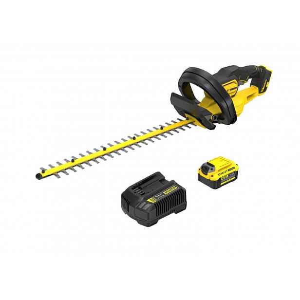 Stanley - 18V AKU plotové nůžky 55 cm, 1x aku 4,0 Ah Li-Ion, nabíječka SFMCHT655M1-QW