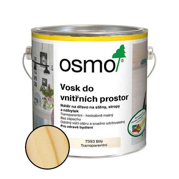 Vosk  Osmo 7393 transparentní bílý 2,5 l