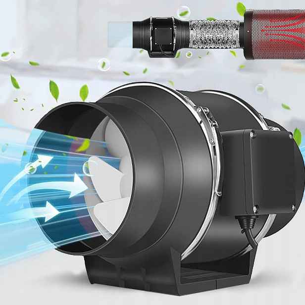 Kanálový Ventilátor 100 Tichý Odtahový Průmyslový do Garáže