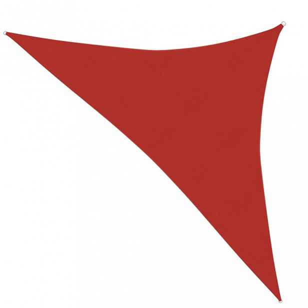 Stínící plachta trojúhelníková HDPE 2,5 x 2,5 x 3,5 m Dekorhome Červená