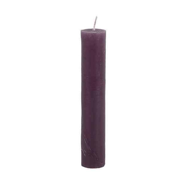 Fialová úzká krátká svíčka Short dinner plum - Ø 2 *11cm / 4h Chic Antique