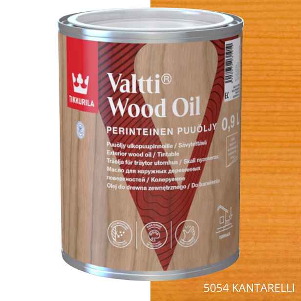 Tikkurila Valtti Wood Oil Olej Na Dřevo 0,9 L Barva 5054 Kantarelli