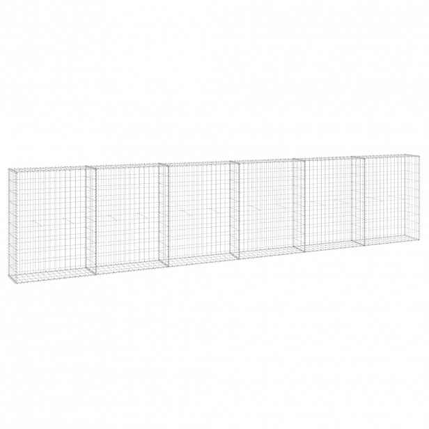 vidaXL Gabionová zeď s víky pozinkovaná ocel 300 x 30 x 100 cm