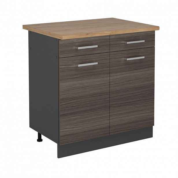 Vicco SPODNÍ SKŘÍŇKA KUCHYŇSKÉ LINKY R-Line Ušlechtilá šedá 80 cm , PD Dub