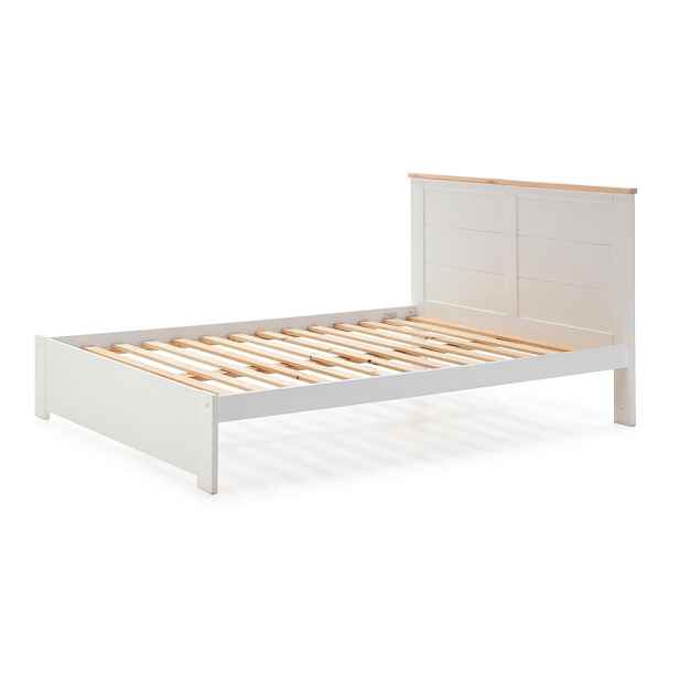 Bílá dvoulůžková postel 140x190 cm Akira – Marckeric