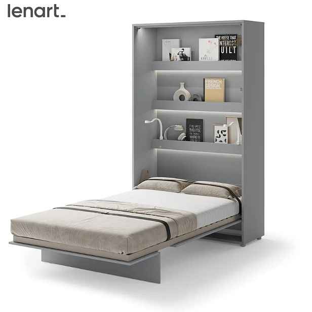 Dig-net nábytek Sklápěcí postel Lenart BED CONCEPT BC-02 šedá | 120 x 200 cm