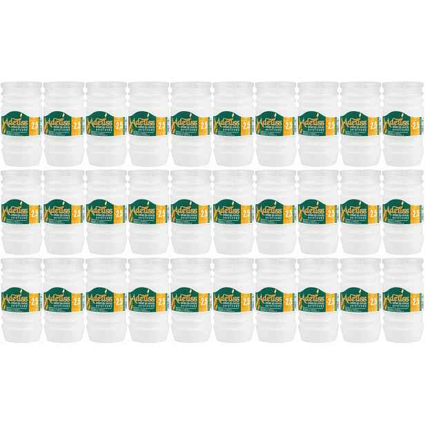 Sada 60 x Vložka do hřbitovních svíček parafínová Adeuss 2,5 dne Kerzen výška 11 cm 5,6 cm