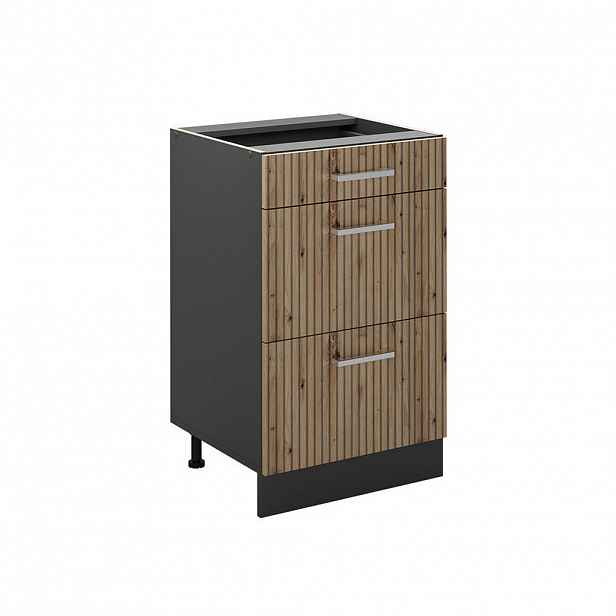 Vicco SPODNÍ SKŘÍŇKA KUCHYŇSKÉ LINKY R-Line, Řemeslný dub/Antracit, 50 cm bez pracovní desky