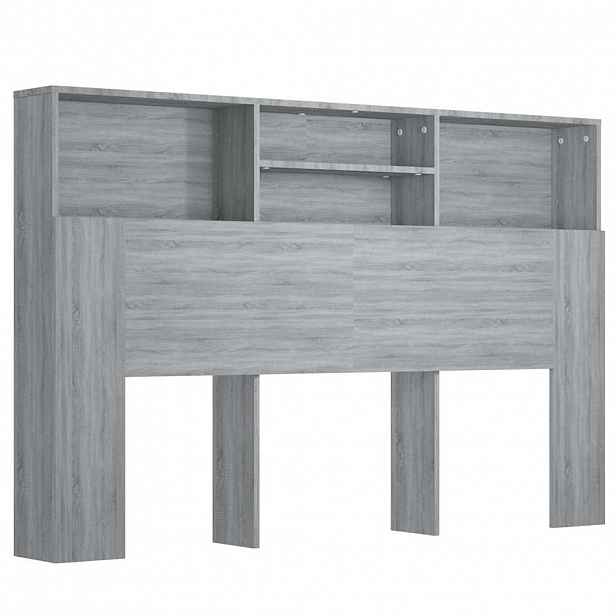 vidaXL Čelo postele s úložným prostorem šedé sonoma 160x19x103,5 cm