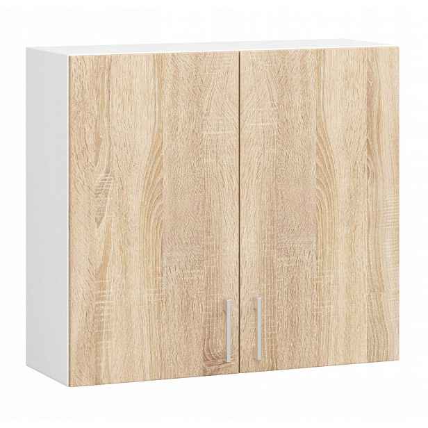 Závěsná skříňka Lima W 80 cm D2 H720 bílá-sonoma Akd